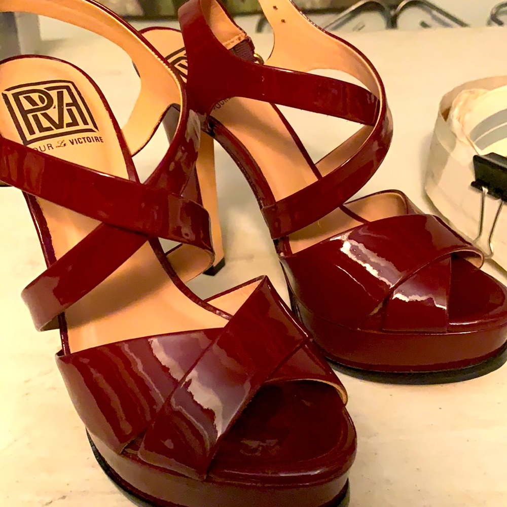 Worn once Pour la  Victorie burgundy heels